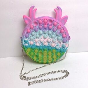 Kiditos Pop It Fidget Sensor Crossbody Bag Toy Kids Silicon Purse